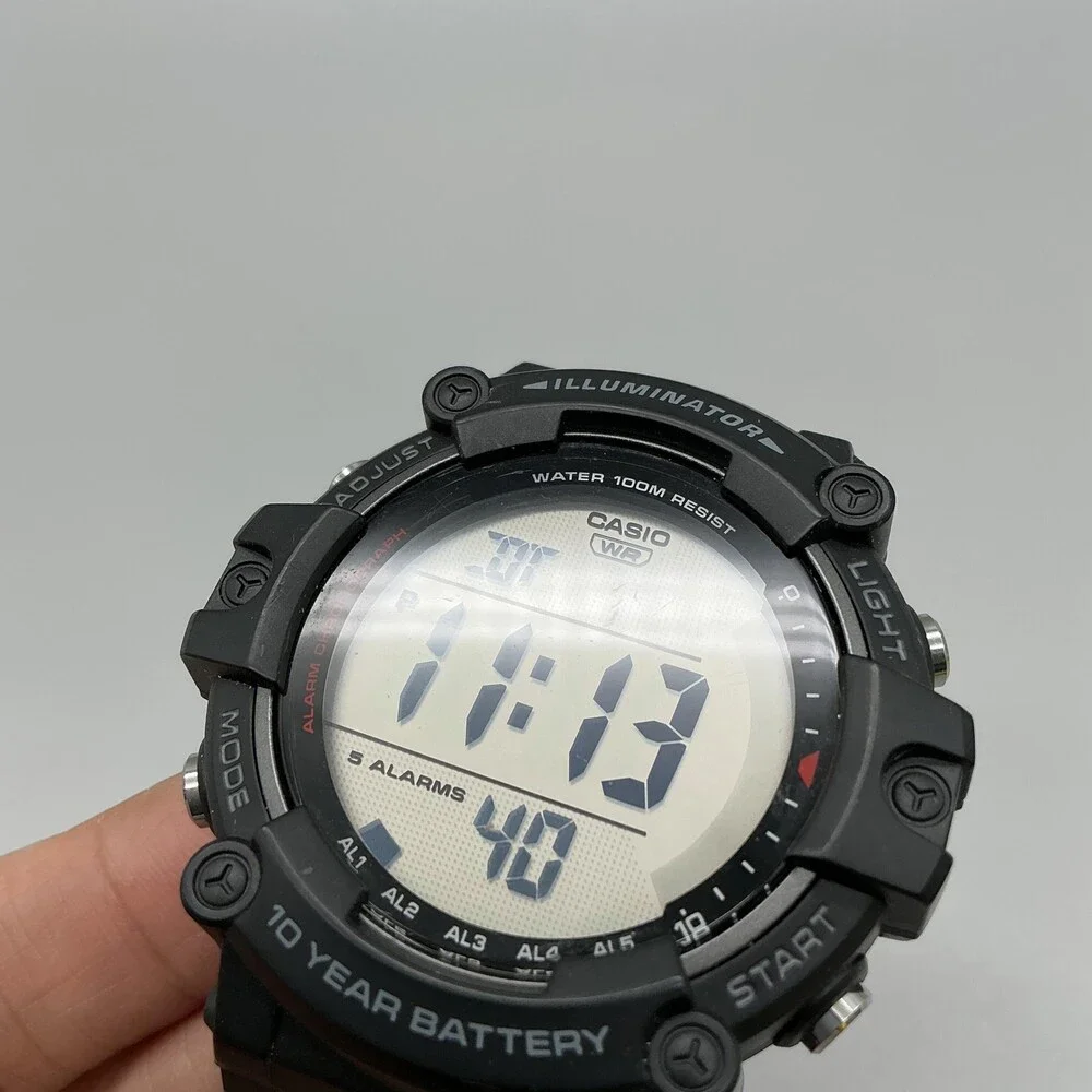 Casio 3502 AE-1500WH Mens Watch 51mm Gray Digital Black Backlight